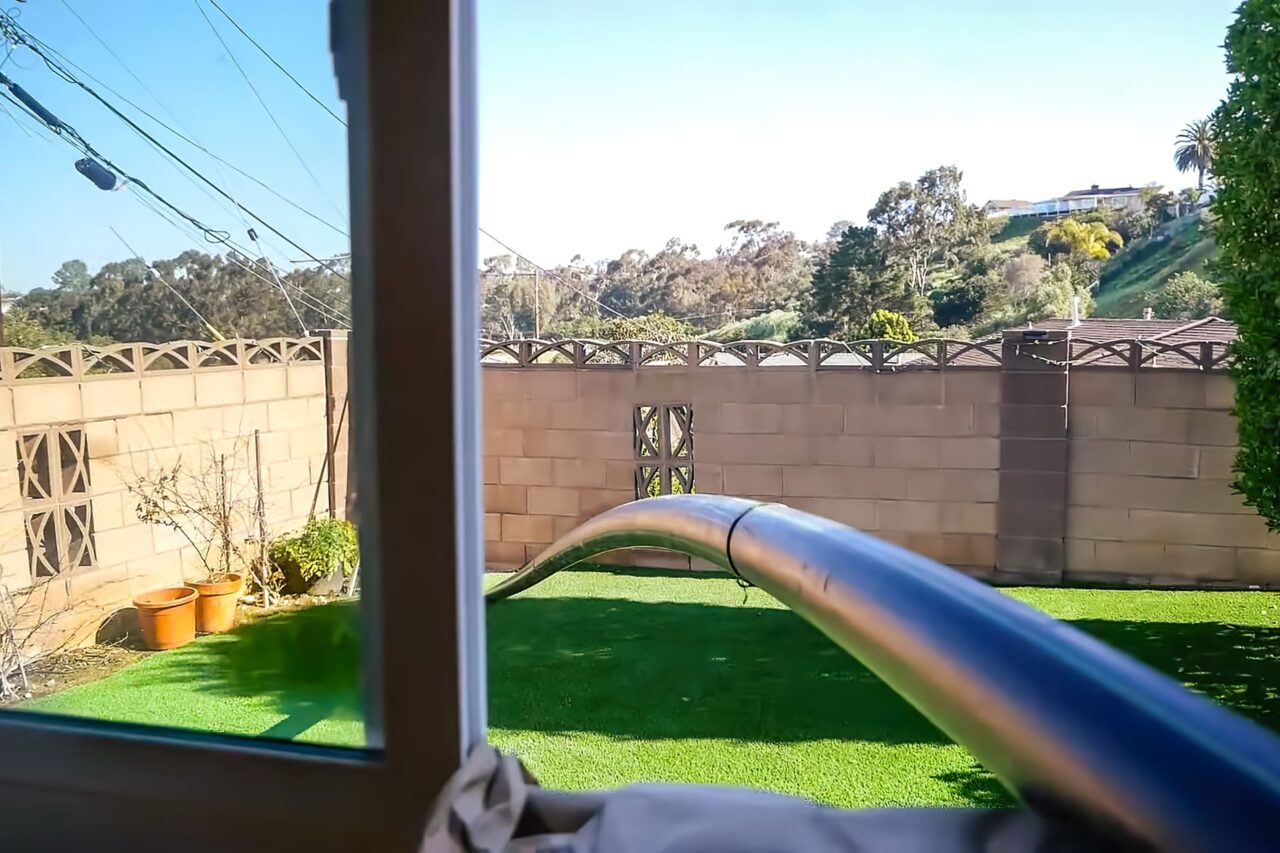 Pulling the New Pipe from Inside the Bathroom Outwards