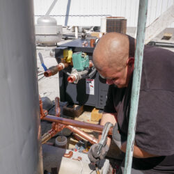 Commercial boiler replacement by Almco Plumbing