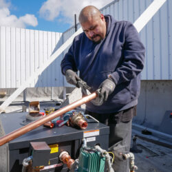 Commercial boiler replacement by Almco Plumbing